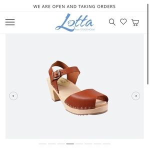 Lotta From Stockholm size 39 Highwood Open Toe Clogs in brown leather